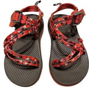 Chaco Zx1 Ecotread Sport Sandals Youth Girls Size 3 Coral Geometric pattern